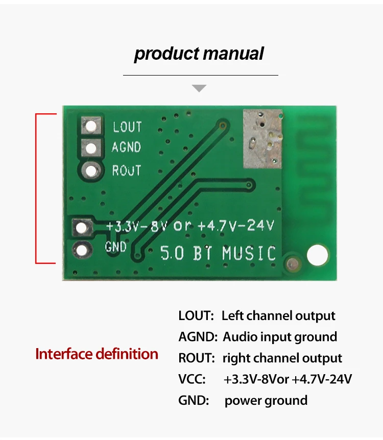 50pcs/Lot CA-6928 LED Power Supply Modlue 3.3-8V Bluetooth Sound Dual Digital Audio Amplifier Module Board | Электронные