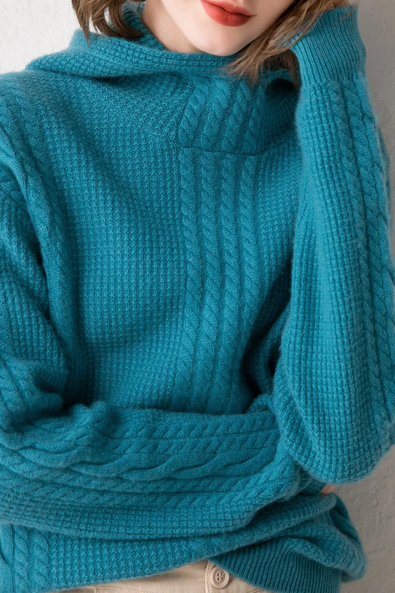 Пончо Новое поступление 2020 Зимний новый женский свитер толстый кашемировый с