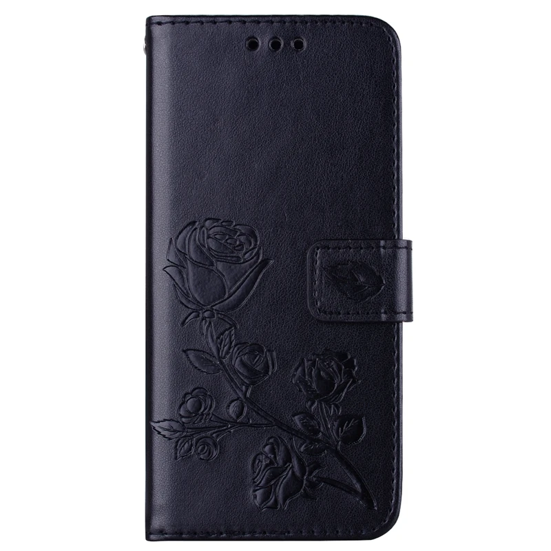 Black Роза цветок кожаный флип чехол для спортивной камеры Xiao mi F1 mi A1 5X A2 Lite 9T Red mi 7 Go K20 6A 7A 8A S2 3S 4A Note 4 4X7 5 6 8 Pro 5A крышка - Цвет: Black