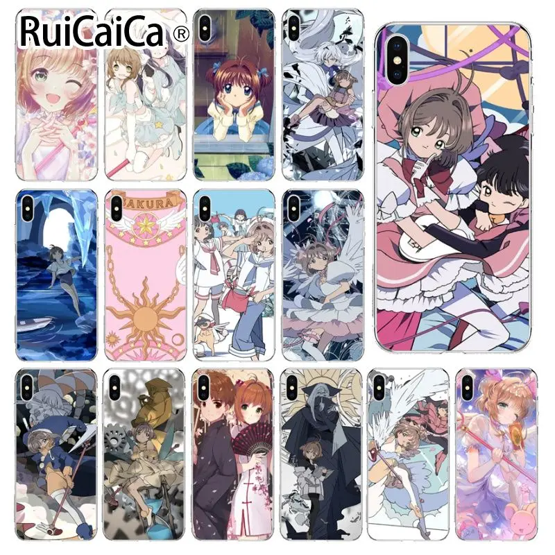 Ruicaica Cardcaptor Sakura милый аниме прозрачный мягкий чехол для телефона iPhone 6S 6plus 7 7plus 8 8Plus