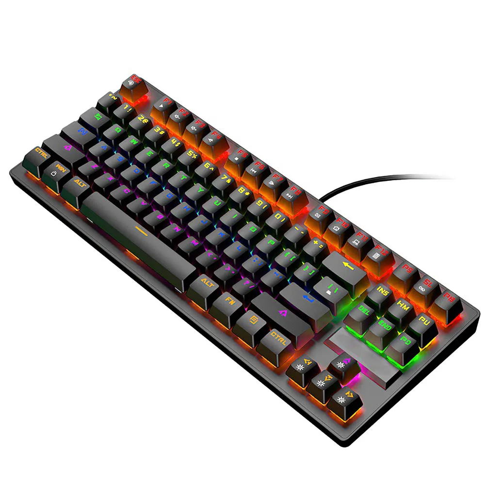 

Игровая механическая клавиатура, функция Anti-ghosting, RGB Mix, с подсветкой, 87 клавиш, для игрового ноутбука и ПК
