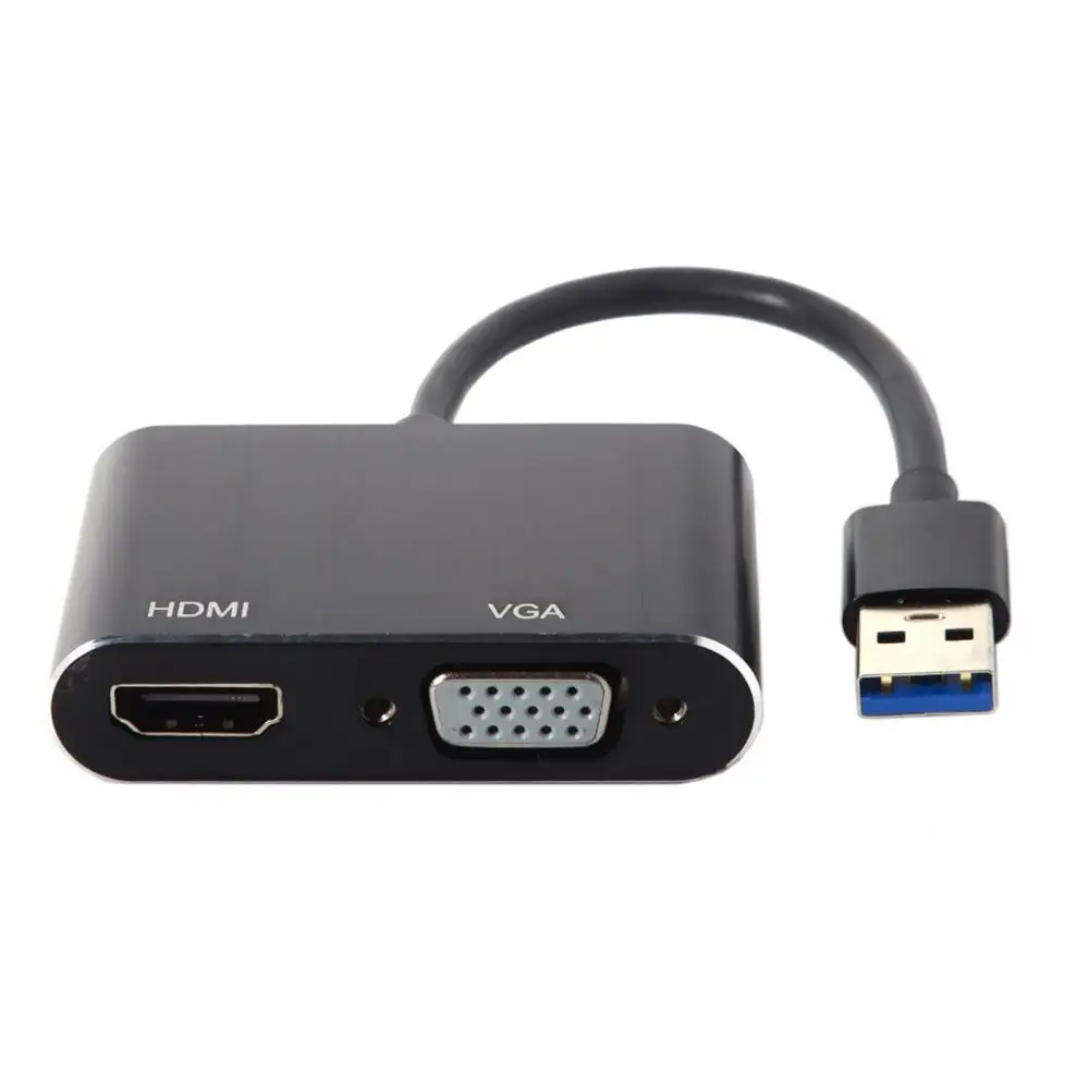 

Кабель-адаптер USB 3,0 и 2,0 для HDMI и VGA HDTV, внешняя видеокарта для ноутбука Windows Macbook
