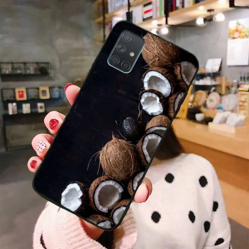 

Summer fruit coconut Soft Phone Case Capa For Samsung Galaxy A21S A01 A11 A31 A81 A10 A20 A30 A40 A50 A70 A80 A71 A51