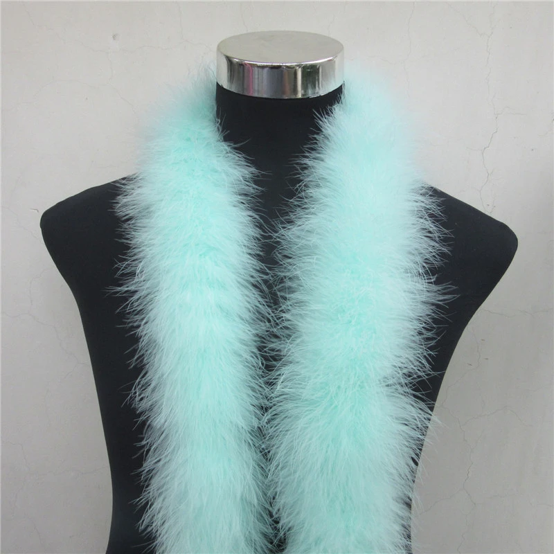 Модные мягкие пушистые Окрашенные Перья боа 2 метра 50 г настоящая натуральная