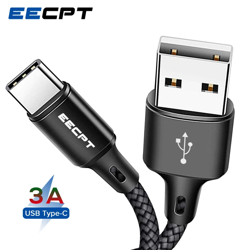 EECPT кабель usb type-C, 3 А, кабель для быстрой зарядки и передачи данных, кабель USB C для зарядки телефона, кабель type-C для samsung S9, huawei, Xiaomi, Oneplus 6T