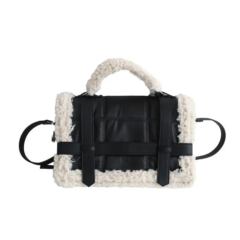 

Net Celebrity Small Female Bag 2021 Autumn and Winter New Wave Fashion Plush Messenger Bag Wild Ins Plush Small Shoulder Bag