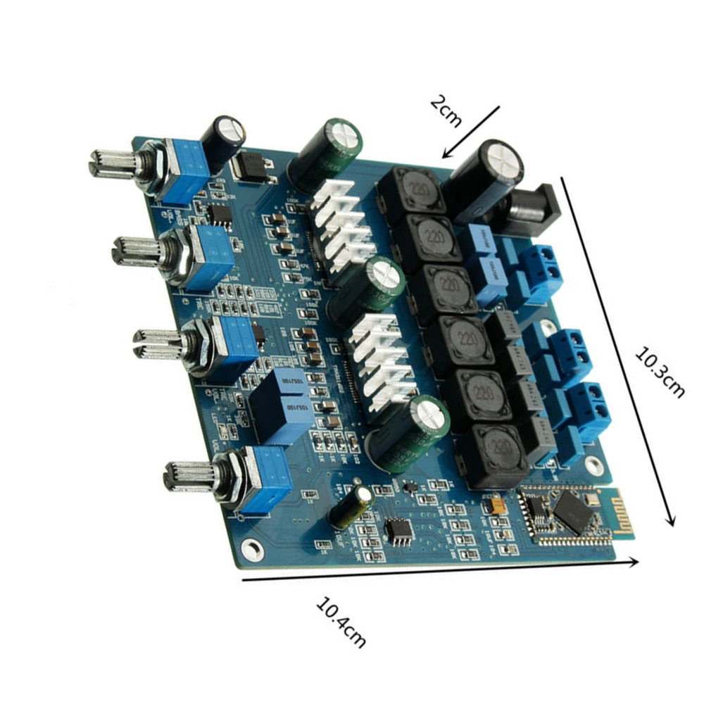 Класс D TPA3116 Класс D Bluetooth V4.0 2,1 цифровой усилитель платы 100 Вт+ 2x50 Вт+ 1 набор акриловых деталей и компонентов коробки