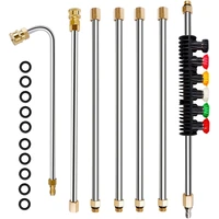 pressure washer extension wand set with 6 nozzle tips 8 5 ft replacement lance with gutter cleaner attachment14 inch