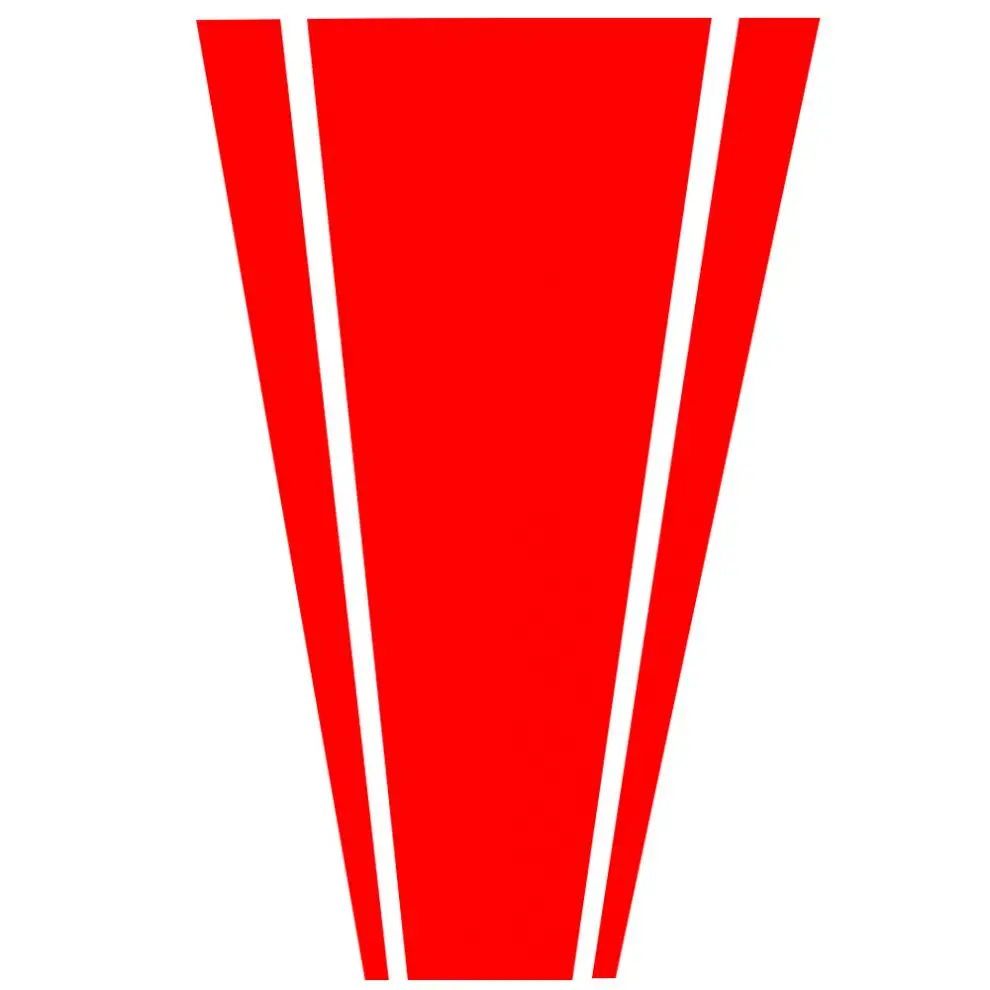 

85 x 50 CM 2 Colors PVC Material Stripe Pattern Creative Refit Car Sticker for Cars Hood