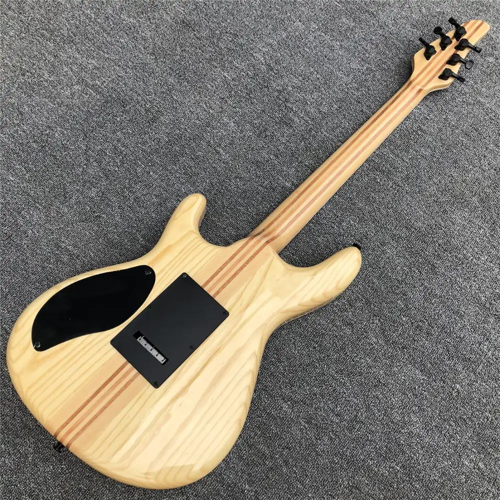 Электрическая гитара с 6 струнами синего пламени клена черная фурнитура для