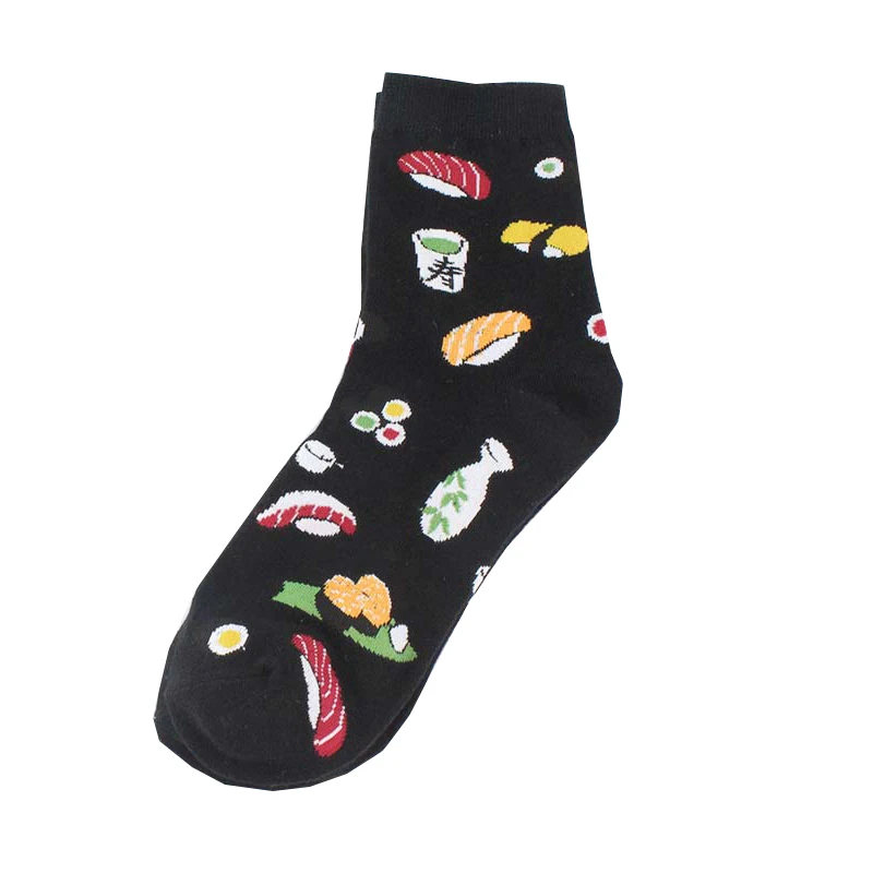 Короткие носки милые забавные до щиколотки с принтом суши Женские Спортивные