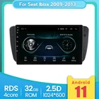 Автомобильная Мультимедийная стерео-система на Android 11 для Seat Ibiza 6j 2009 - 2013 Wifi BLuetooth 2 Din GPS-навигация 9-дюймовый экран четырехъядерный процессор