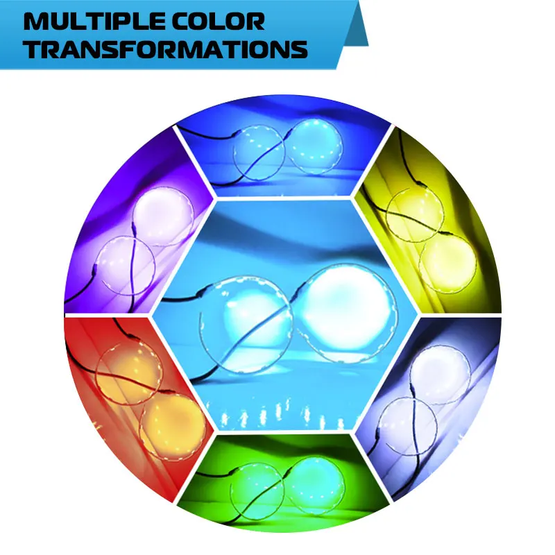 Универсальный 360 градусов RGB приложение управления злые глаза многоцветный Halo