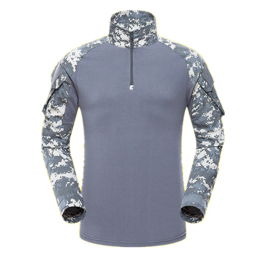 Мужская Военная униформа тактическая одежда армейская футболка камуфляжная