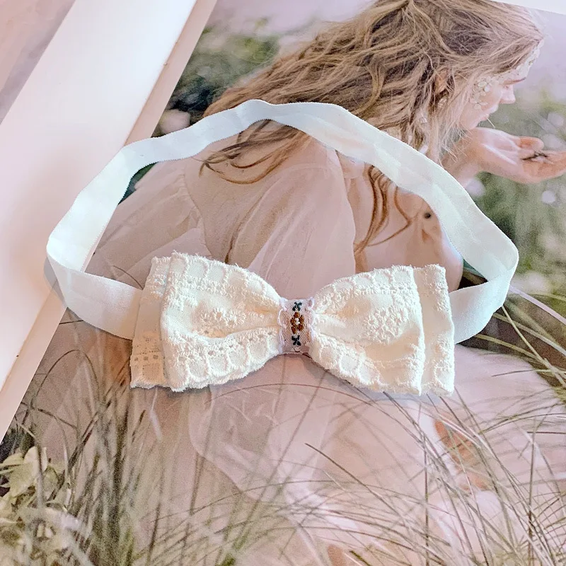 Ins Baby Headband Lace Girls Nylon Hair Accessories For Children Princess Head Wrap Infant Cute Headbands Newborn Photo Props | Детская