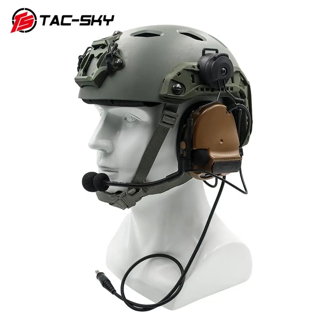 COMTAC III TAC-SKY COMTAC comtac iii шлем БЫСТРЫЙ трек кронштейн силиконовый наушник версия шумоподавление тактическая гарнитура C3CB