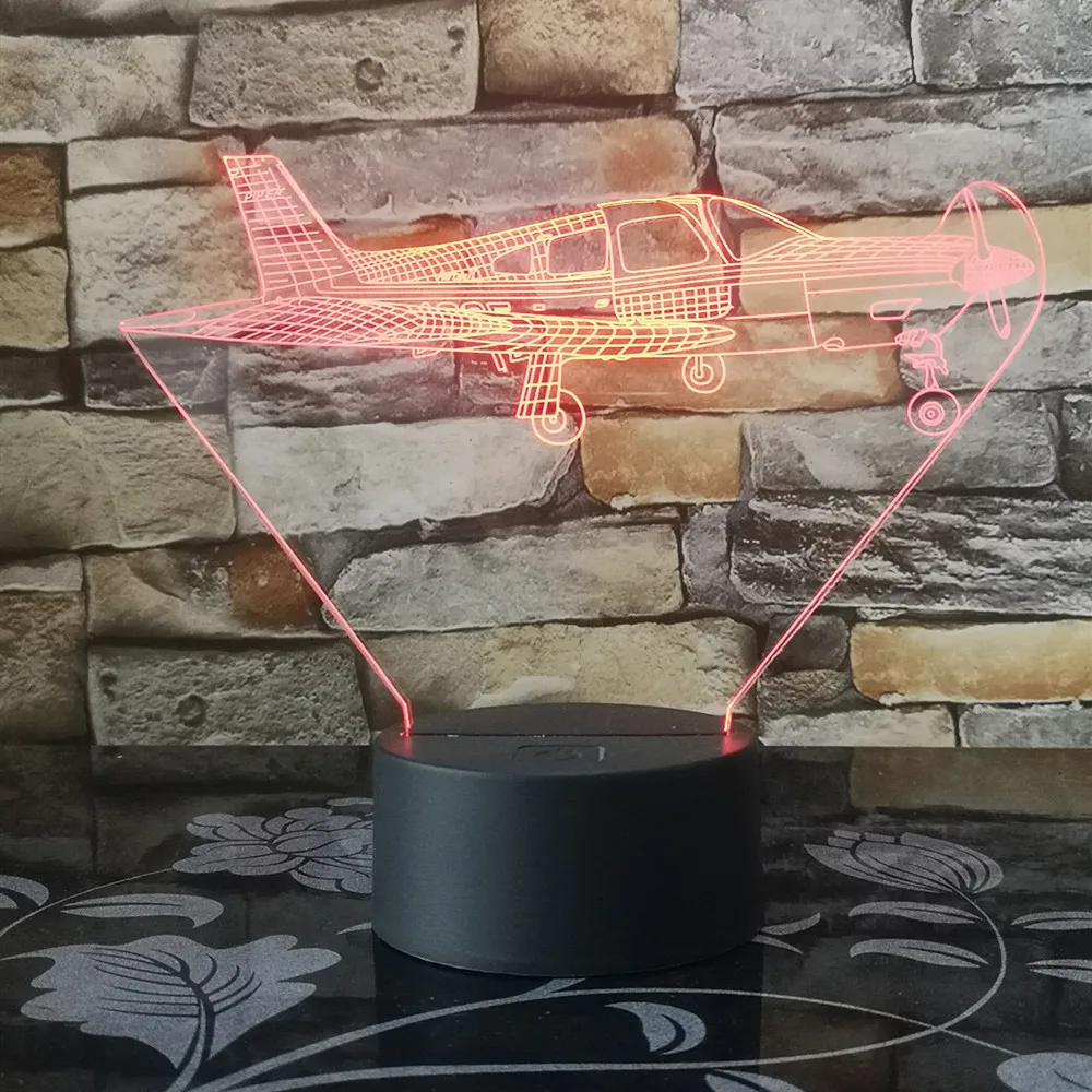Светодиодный 3d-светильник с дистанционным управлением лампа для самолетов и