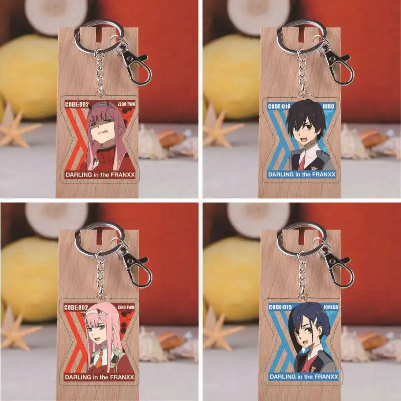 

Брелоки акриловые с рисунком ZERO TWO Otaku, 1 шт.
