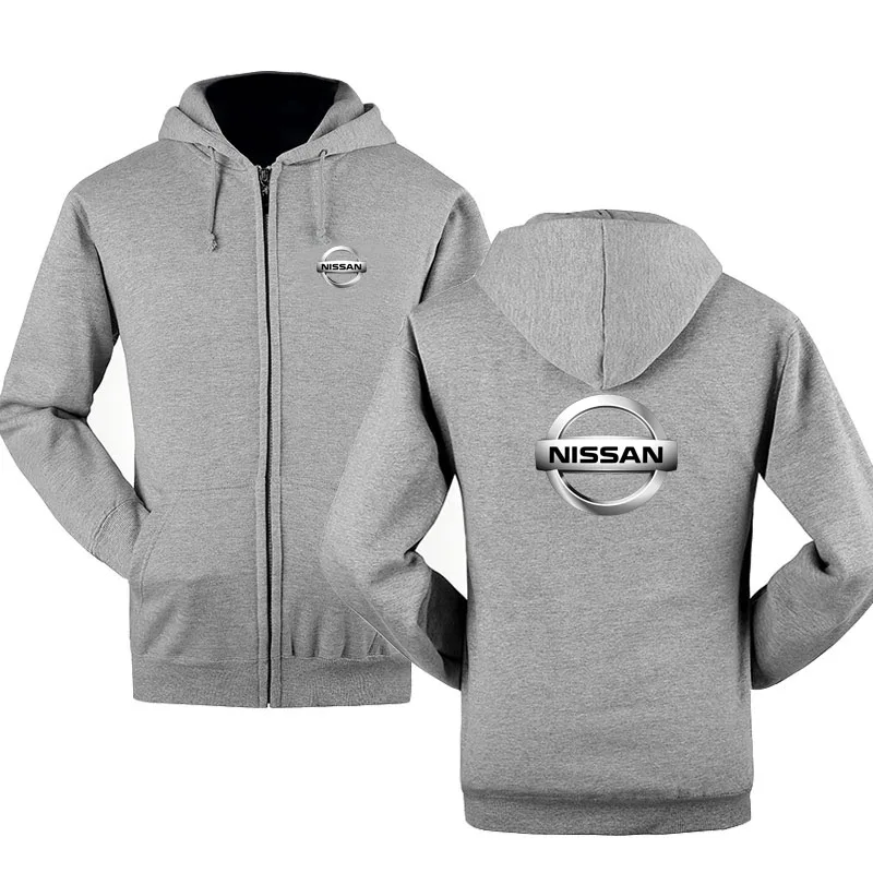 

NEW Autumn winter Nissan logo zipper sweatshirts Printed Men fleecel Hooded jacket Hoodies Zipper Hoody