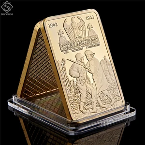 Российский Танк 1942-1943, коллекционные монеты с изображением золотых слитков и плакированных баров времен Второй мировой войны и испытания думом, 9991000
