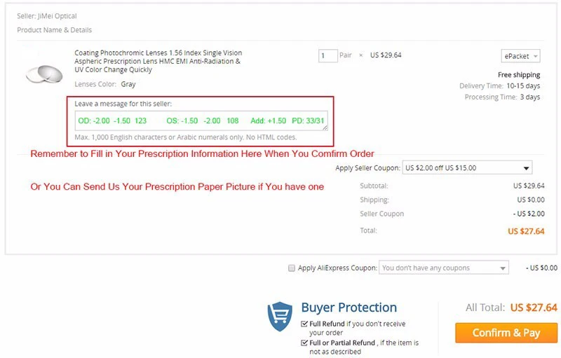 MOLNIYA Radiation Protection Index 1.56 Clear Optical Single Vision Lens HMC, EMI Aspheric Anti-UV Prescription Lenses,2Pcs