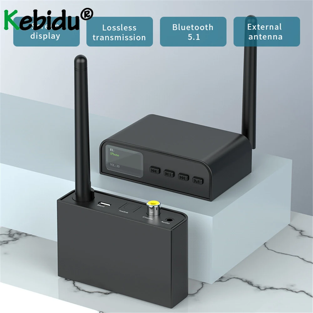 

3,5 мм AUX RCA коаксиальный беспроводной аудиоадаптер Bluetooth 5,1, аудиопередатчик, приемник SPDIF для детской, планшетного компьютера, телевизора