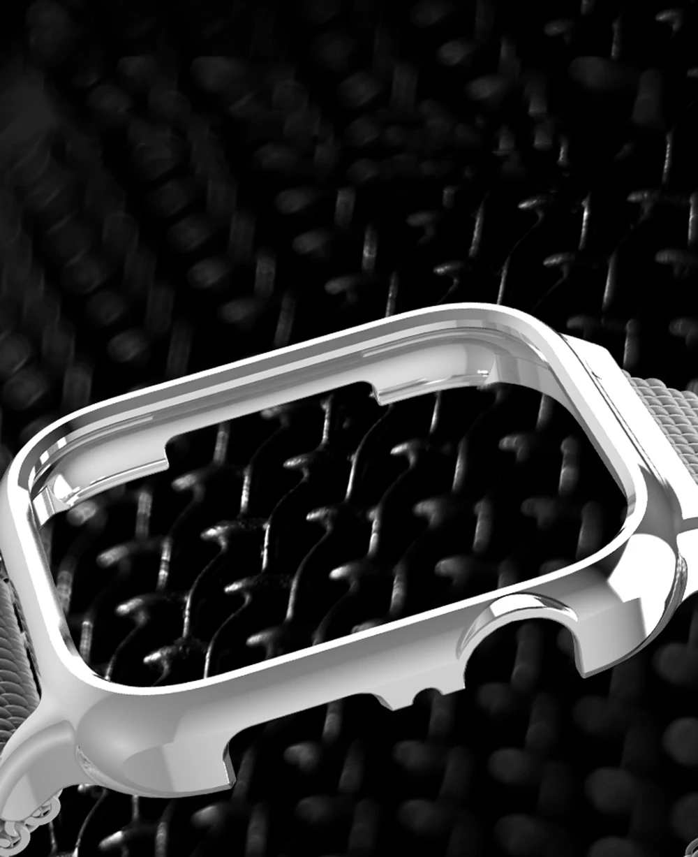 Mlianese Loop ремешок+ металлический чехол для Apple Watch 3 2 1 ремешок 42 мм 38 мм крышка Iwatch 5 4 ремешок 44 мм 40 мм браслет аксессуары для часов