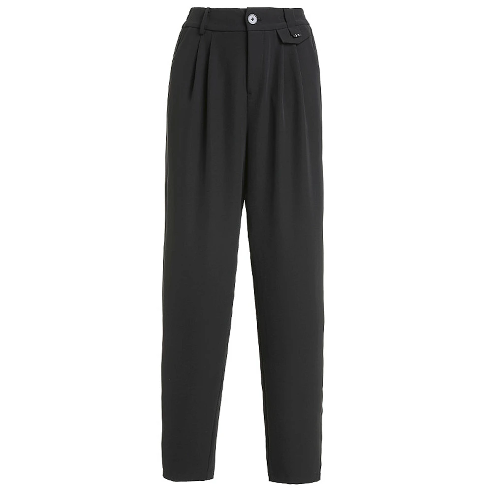 

Gowani Women Summer Casual Front Pleated High Waist Black Harem Pants