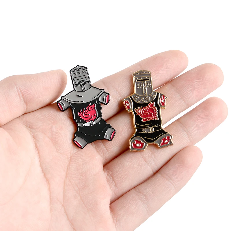 Эмалированная брошка Black Knight Monty Python из фильма BadgesBrokeback для ампутации булавка в