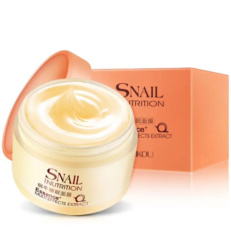 Snail Sleeping Mask Гиалуроновая кислота против морщин против старения лица дневной коллагеновый крем увлажняющий питательный тугой кожи Serumcar