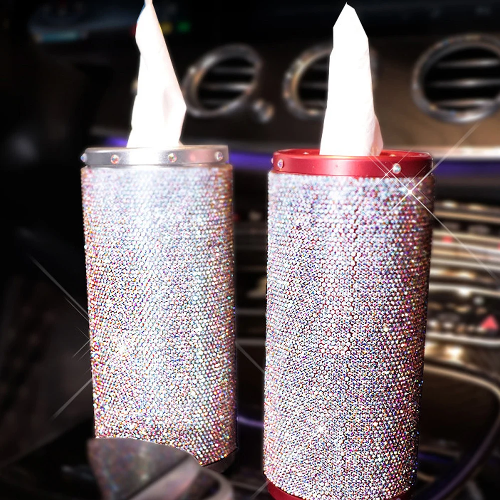 Блестящая черная автомобильная коробка для салфеток чехол подставка чашки дома