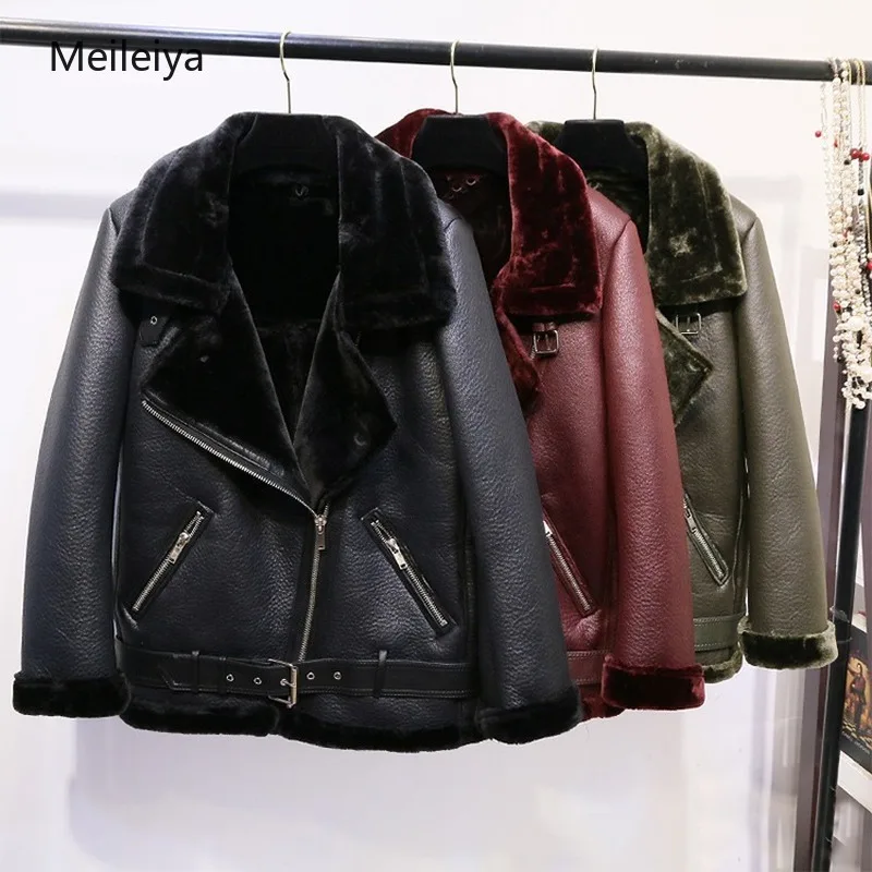 Meileiya мотоциклетная одежда куртка-бомбер ретро новая с отворотом и бархатной