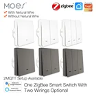 Умный выключатель Moes Tuya ZigBee, выключатель с нейтральным проводом, не требует конденсатора, 23 каналов, работает с Alexa Google Home 2mqtt