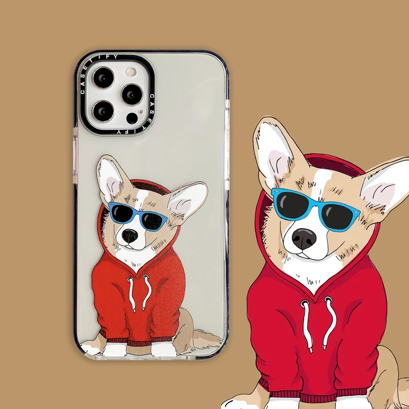 

Cute Cartoon French Bulldog Dog Phone Case For iPhone 13 12 11 Pro Max XR X XS Max 7 8 Plus SE 2020 Cases Clear Silicone Cover