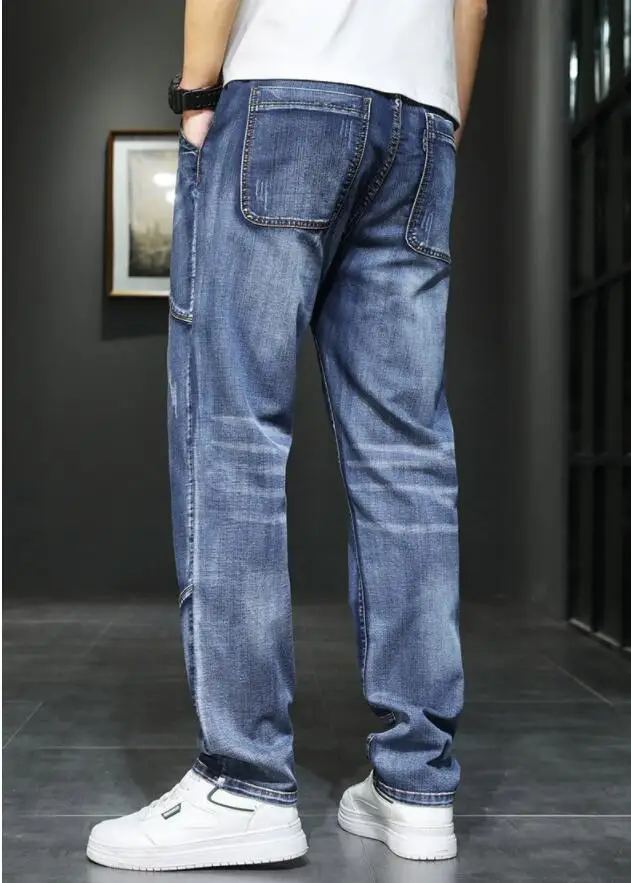 Men Jeans Hip Hop Baggy Denim Pants Men Cowboy Cargo Trousers JeansSize 28-44