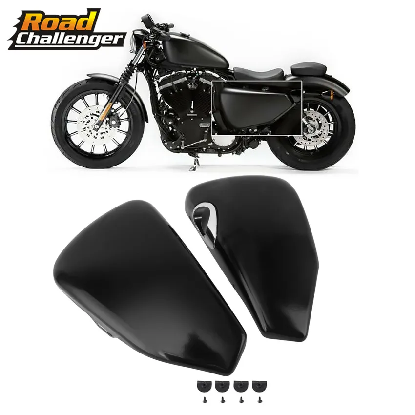 Черный чехол для мотоцикла с правой и левой стороны Harley Sportster XL Iron 883 1200 48 72 2014-up