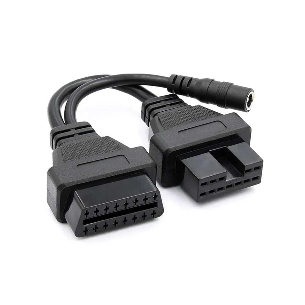 Диагностический кабель OBD2 штекер гнездо для Mitsubishi 12 Pin 16 Pin| |