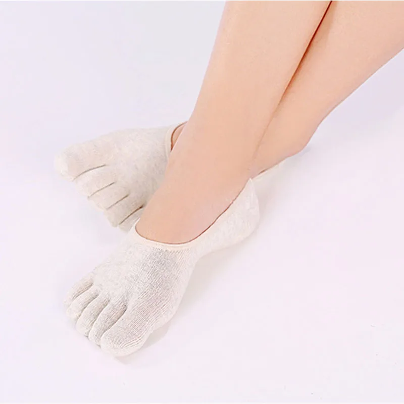 adidas socks women Toe Socks Women's Cotton Low Cut Five Fingers Socks with Heel Ladies Girls Casual Loafer Boat Socks Short Shoe Liners Wholesale adidas socks women