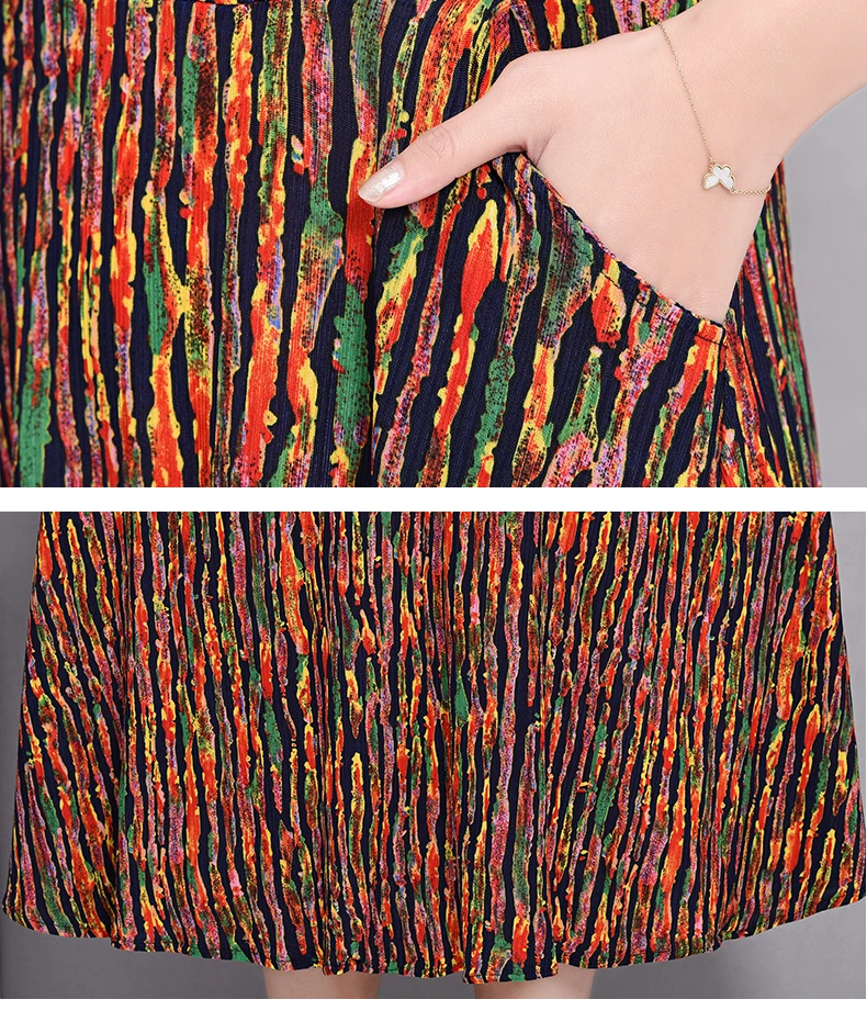 Летние Платья с цветочным принтом для женщин круглым вырезом и короткими