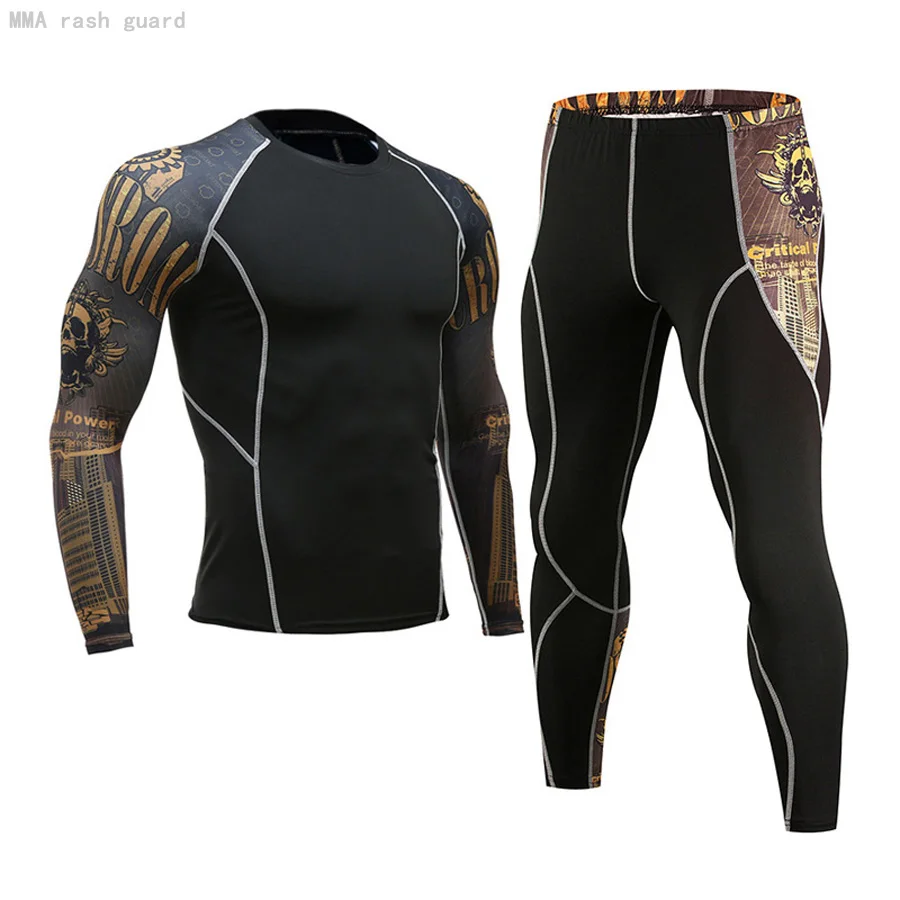 

Thermal Underwear Plus Size Men Compression Leggings Keep Warm Shirt High Quality Brand Men's Fitness Clothing Winter Long Johns