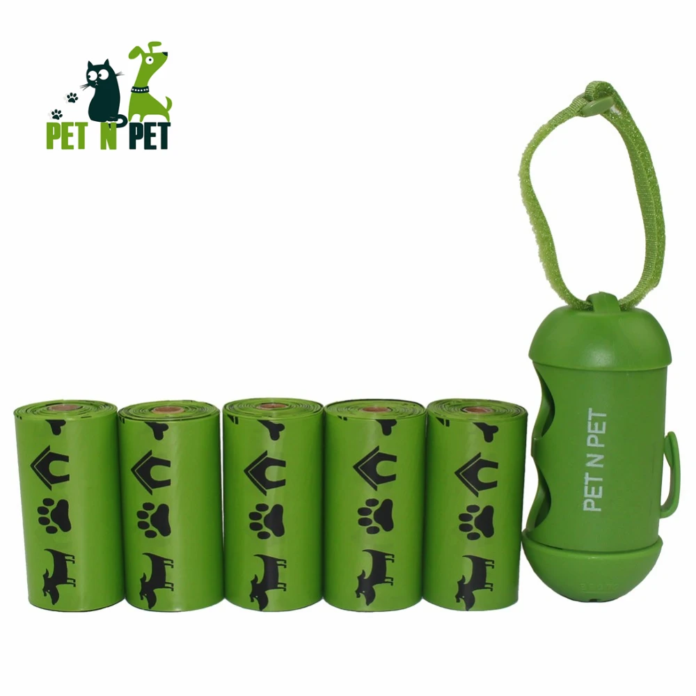 Пакеты для уборки за собакой земной 5 рулонов 75 отсчетов Радуга цветов на выбор