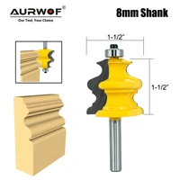 1pc 8mm shank handrail architectural moulding router bit woodworking milling cutter for wood bit face mill tool mc02073