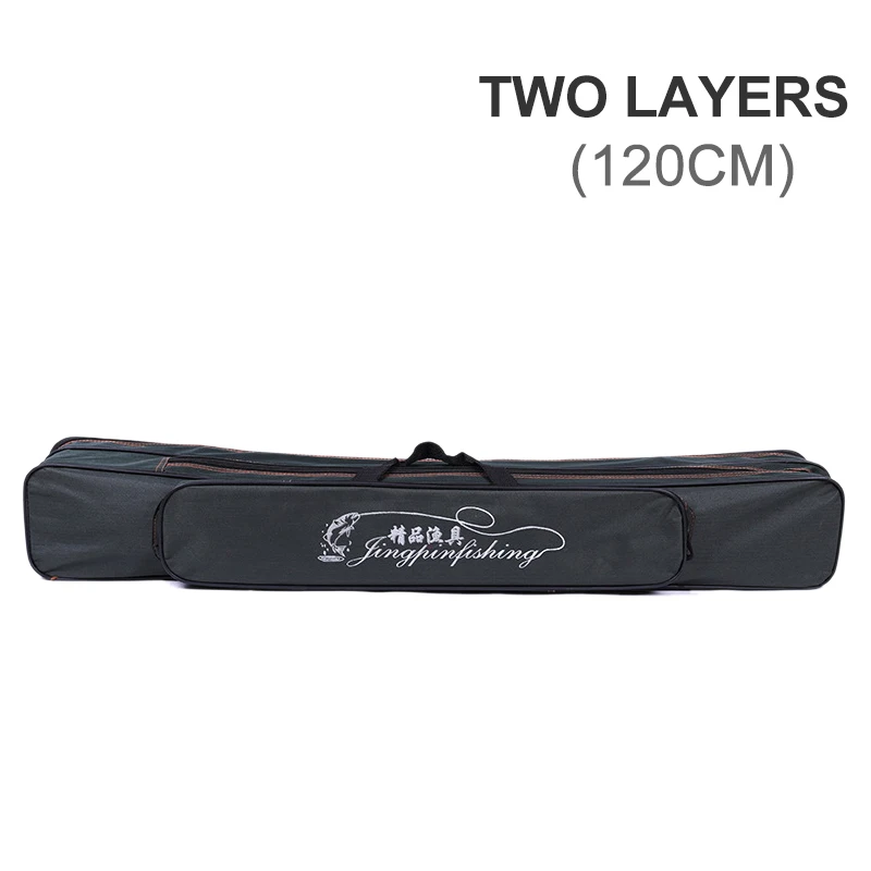 Black 120 cm Новые сумки для рыбалки 2 Слои многофункциональная сумка для рыбалки стержень катушки Lure нейлон хранения Полюс Карп рыболовные снасти Чехол XA40G - Цвет: Black 120 cm