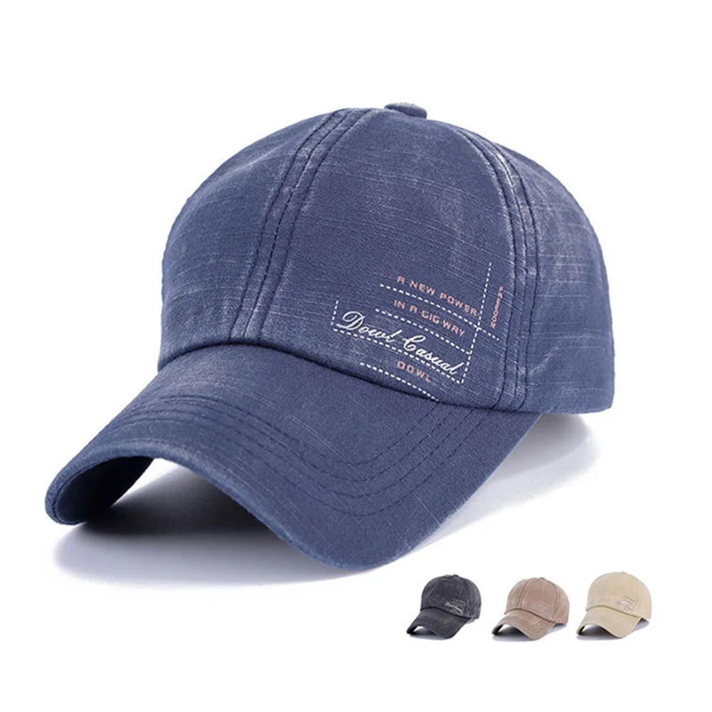 

Men Women Baseball Cap Cotton Adjustable Outdoor Sport Plain Sun Hat JL