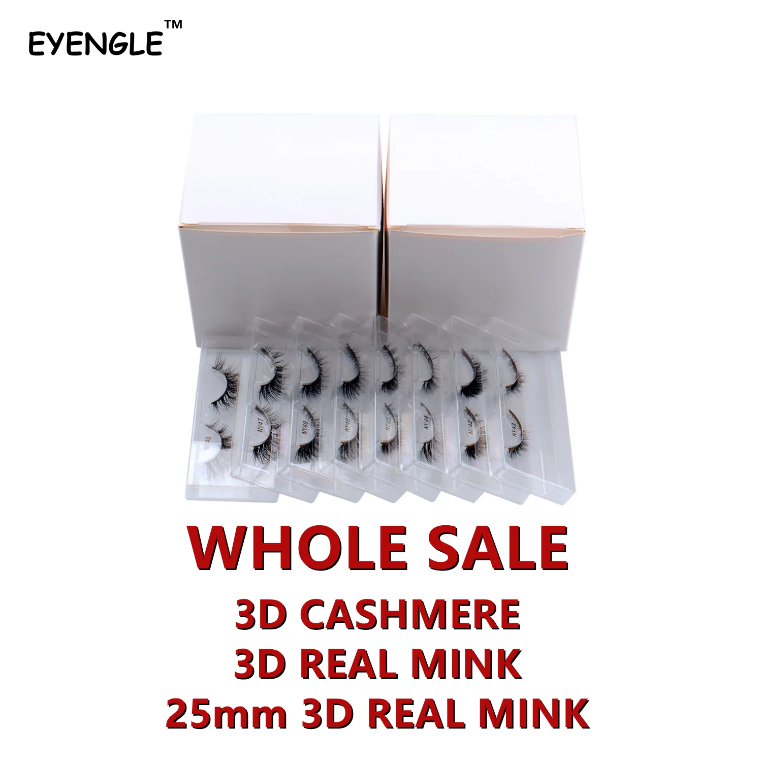 Накладные ресницы EYENGLE 50/80/100 пар оптовая продажа натуральные пушистые удлинители