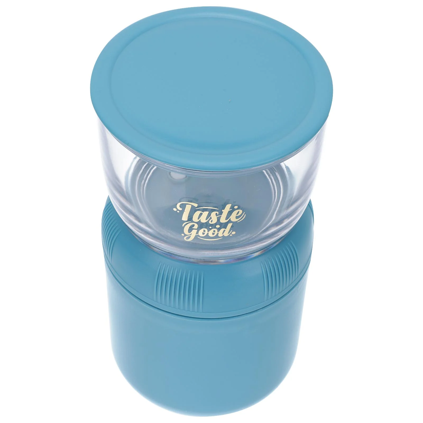 

1Pc Portable Cereal Cup Stainless Steel Soup Cup Porridge Jar with Lid (Blue)