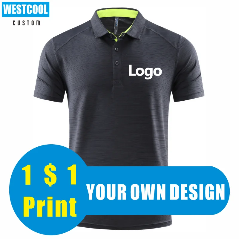 

High-Quality Breathable Quick-Drying Polo Shirt Custom Logo PrintPersonal Design Embroidery Activity Group Brand Image WESTCOOL