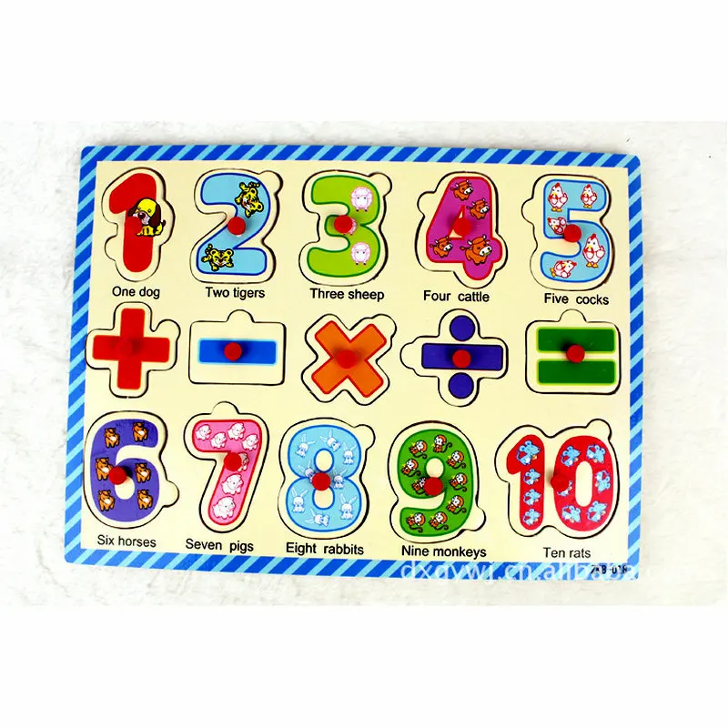 Цифровая или Арабская картина фотография рукоятка доска головоломка Монтессори