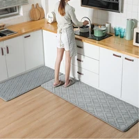 Long Size Kitchen Mat Set Coral Fleece Doormat For Entrance Bathroom Toilet Mat Non-slip Water Absorption Kitchen Bedside Mats