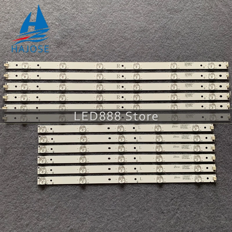 Светодиодная подсветка 5 + 6 ламп для Ph ilips 48 ''TV LB48007 V0 _ 00 V1_00 BDL4830QL/00 TPT480LS-HN10.S 08.S